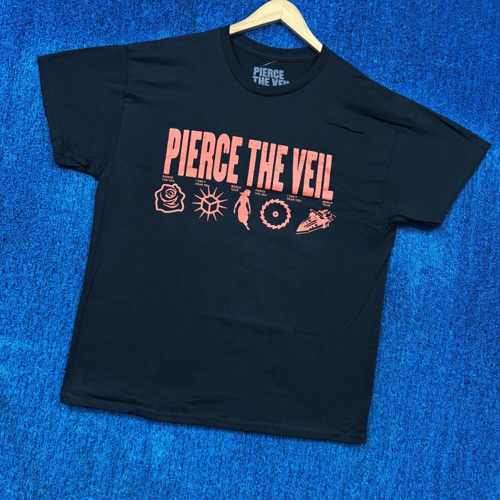 Pierce the Veil I Cant Hear You World Tour Emo Band Tee XL - Picture 3 of 4